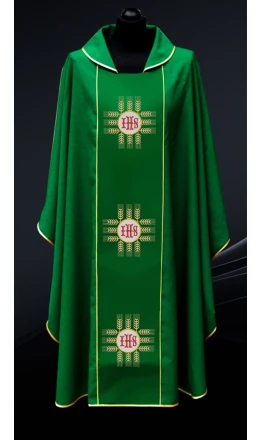 Ornat zielony z krzyżami Ornat zielony z krzyżami