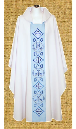 Ornat haftowany Maryjny biały Ornat haftowany Maryjny biały