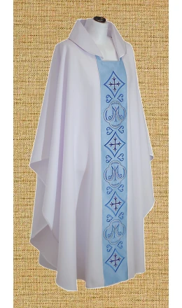 Ornat haftowany Maryjny biały Ornat haftowany Maryjny biały