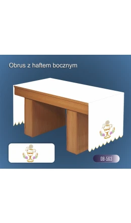 Obrus z kielichem i hostią